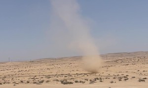 Sand Whirlwind in Negev Desert, Israel