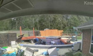 Texas Tornado Destroys Backyard