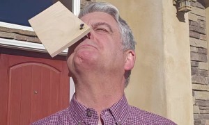 Professional Stuntman Nails a Board to His Face