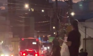 Foreigner Surprised by Horseback Rider in Brazil