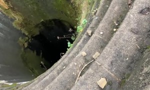 Exploring the Plughole at Ladybower Reservoir