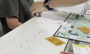 My Nephew Before and After Playing Monopoly