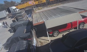 Train Collides With 18-Wheeler Stuck on the Tracks