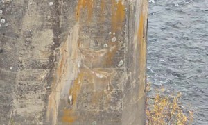 Mysterious Bicycles On Spokane River Pillars