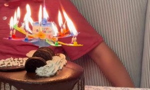 Candle Expands and Surprises Birthday Boy
