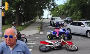 Biker Helps Injured Man After Accident