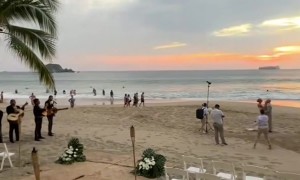 Batman Crashes Beach Wedding