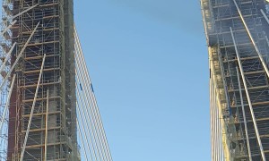 Portable Toilet Falls From Construction Crane Over Centenary Bridge