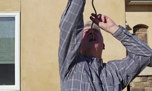 Brad Byers Swallowing a Giant Corkscrew