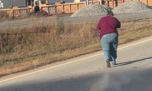 Wife Tries to Move Train