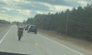 The Grinch Pops Motorcycle Wheelies