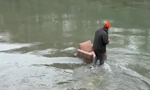 Man Turns River Fall Into Photo Op