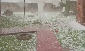 Giant Hailstorm Pelts Erechim, Brazil