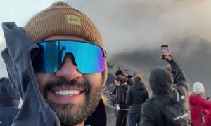 Volcan De Fuego Summit on a Clear Day