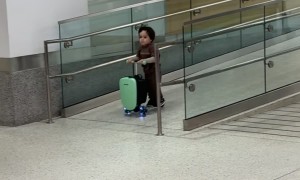 Toddler On Airport Scooter Crashes Into Other Traveler