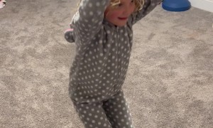 6-Year-Old Teaches Herself How to Do a Back Handspring