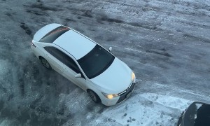 Denver Drivers Struggle on Icy Hill