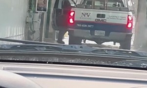 Truck Breaks Car Wash