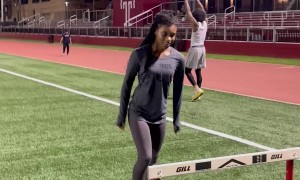 Track Star Fumbles The Hurdle