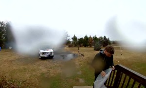 Delivery Driver Protects Competitors Packages From Rain