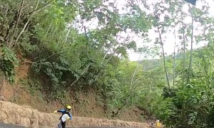 String Of Inline Skaters Fall On Practice Run