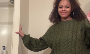 Daughter's Outfit of the Day Video Ruined by Cabinet Kick