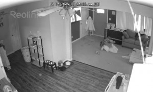 Security Camera Catches Little Girl's Faceplant