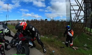 My Friend Got Stuck Getting Off His Motorcycle