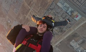 Trying to Be a Supportive Boyfriend Skydiving