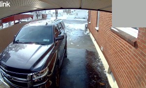 Man Slips on Ice Getting Out of His Car