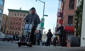Guy Watching Skate Trick Knocks Over Camera