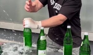 Breaking Water Bottles With Raw Hand