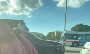 Girl Flies Out of Sunroof