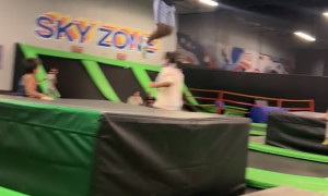 Guy Visits Trampoline Park To Jump