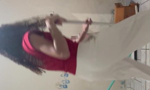 Women Chase Flying Rat Out Of Bedroom