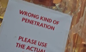 Clever Marketing Of Smashed Window At Adult Store