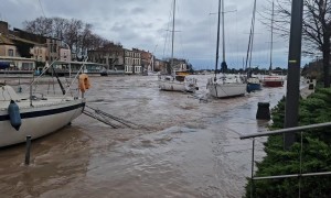 Unmoored Boat Floats Down Herault River
