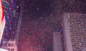 Confetti Flying in the Sky on NYE