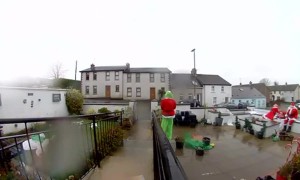 Festive Delivery Fail as Driver's Van Rolls Away