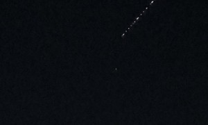 Telecommunications Satellites Spotted in the Night Sky