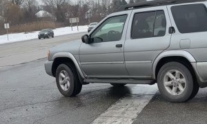 Enraged Driver Knocks Man Down on the Street