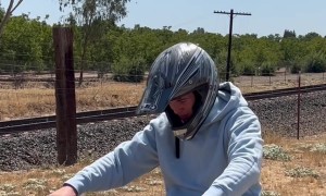 Brothers Used As Pit Bike Ramp