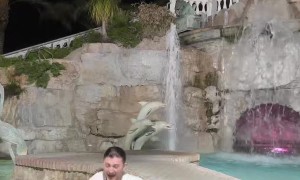 Fountain Dancers Take a Fall