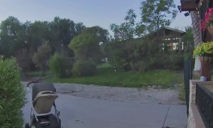 Grandpa Saves the Day When Dad Forgets to Use the Stroller Brake