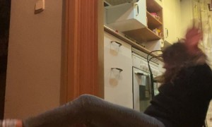 Jump Off Stool Has Head Meet Doorframe