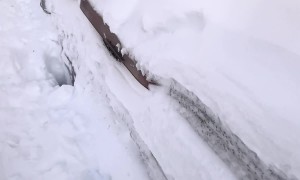 Kamchatka Courtyard After Snow Apocalypse