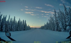 Raven Escorts Semi Into Rest Stop