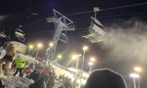 People Getting Hit by Snowballs Nonstop on a Chairlift