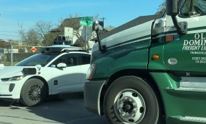 Waymo and 18 Wheeler Stand Off