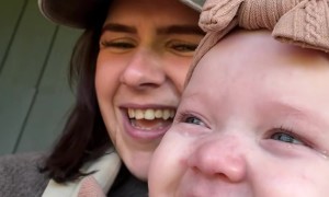 Mom and Baby Giggle at Dad's Golf Fail